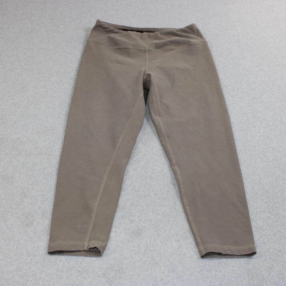 MATE The Label Organic Cotton Legging Women Large Brown High Rise Capri Yoga Gym